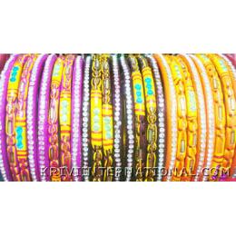 KKLK03033 3 sets of original hand painted Lac bangles