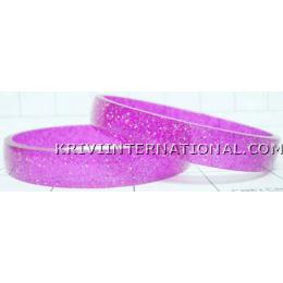 KKLK03044 A pair of acrylic bangles with glitter work