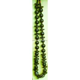 KNKQ11020 Fabulous Wood Color Bead Necklace