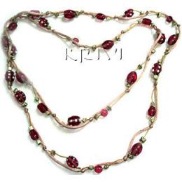 KNKR06010 Stylish Glass Beaded Jewelry Necklace