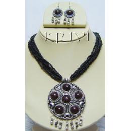 KNKR08007 Artificial Beaded Jewelry Necklace Set