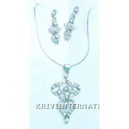 KNKT06002 Designer Necklace Earrings set