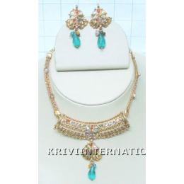 KNKT06012 Bollywood Style Necklace Earring Set