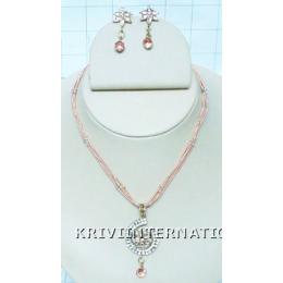 KNKT06C11 Designer Necklace Earrings set