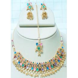 KNLK04002 Beautifully Crafted Costume Jewelry Necklace Set