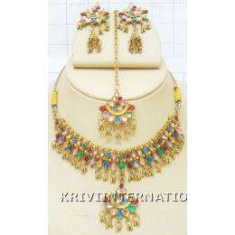 KNLK04005 Highly Fashionable Necklace Earring Set