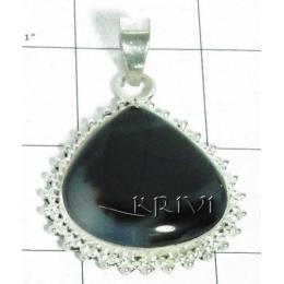 KPLL08003 Lovely White Metal Onyx Pendant