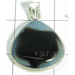 KPLL08006 Exclusive White Metal Onyx Pendant