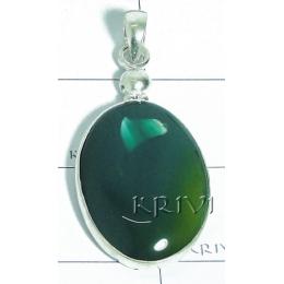 KPLL08019 Genuine White Metal Onyx Pendant