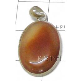 KPLL08033 Trendy White Metal Onyx Pendant