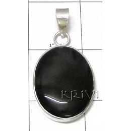 KPLL08035 New Design White Metal Onyx Pendant