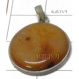 KPLL08037 High Quality White Metal Onyx Pendant