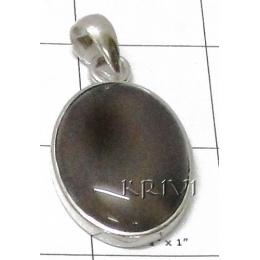 KPLL08040 Fashionable White Metal Onyx Pendant