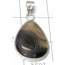 KPLL08044 Best Quality White Metal Onyx Pendant