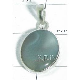 KPLL08053 Luxirious White Metal Onyx Pendant