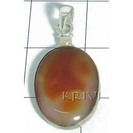 KPLL08054 Exclusive White Metal Onyx Pendant