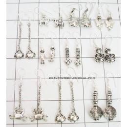 KWLL02002 Wholesale Lot of 10 pc of German Silver Earrings