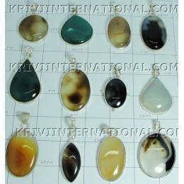 KWLL09001 Lot of 100 gms (3.53 oz) Cab Stone Onxy Pendants