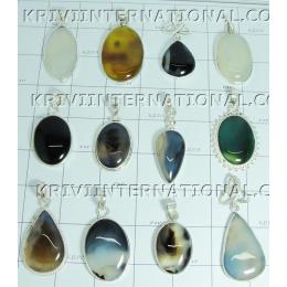 KWLL09002 Lot of 250 gms (8.82 oz) Cab Stone Onxy Pendants