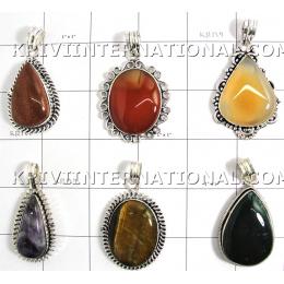 KWLL09027 Wholesale lot of 25 pc mix stone Pendants