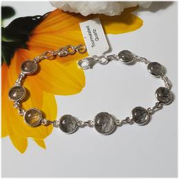 SABLS01006 Tourmalated Quartz Bracelet 925 Sterling Silver