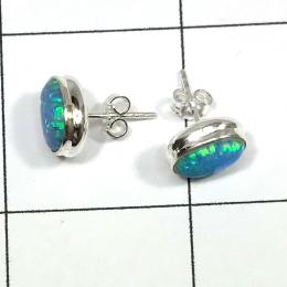 SAELS01029 Australian Opal Earrings 925 Sterling Silver