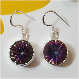 SAELS01032 Mystic Topaz Earrings 925 Sterling Silver