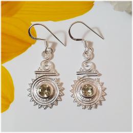 SAELS01046 Lemon Quartz Earrings 925 Sterling Silver