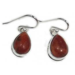 SAELS01077 Sponge Coral Earrings 925 Sterling Silver