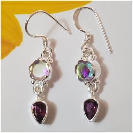 SAELS01086 Multi Stone Earrings 925 Sterling Silver