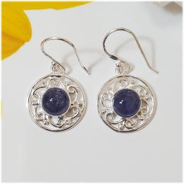 SAELS01092 Tanzanite Earrings 925 Sterling Silver