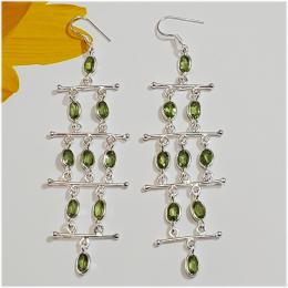 SAELS04008 Peridot Earrings 925 Sterling Silver