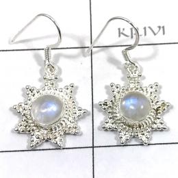 SAELS04047 Rainbow Moonstone Earrings 925 Sterling Silver