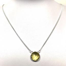 SANLS01010 Lemon Quartz Necklace 925 Sterling Silver