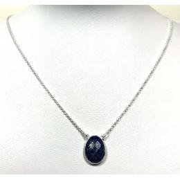 SANLS01012 Lapis Lazuli Necklace 925 Sterling Silver