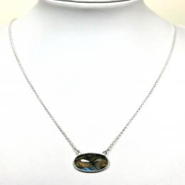 SANLS01014 Labradorite Necklace 925 Sterling Silver