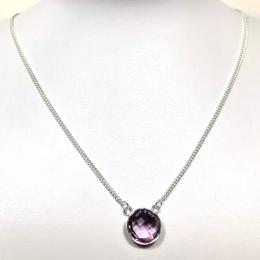 SANLS01015 Amethyst Necklace 925 Sterling Silver