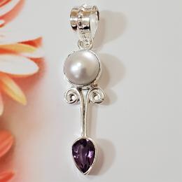 SAPLS01006 Pearl Pendant 925 Sterling Silver