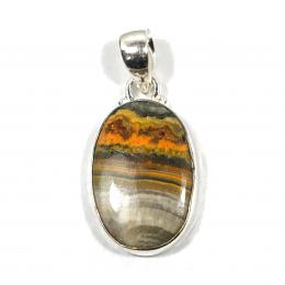 SAPLS01021 Bumble Bee Jasper Pendant 925 Sterling Silver