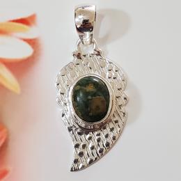 SAPLS01022 Ocean Jasper Pendant 925 Sterling Silver