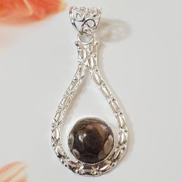 SAPLS01026 Turtella Jasper Pendant 925 Sterling Silver