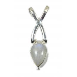 SAPLS01033 Rainbow Moonstone Pendant 925 Sterling Silver