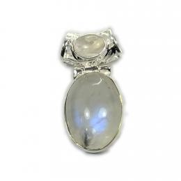 SAPLS01040 Rainbow Moonstone Pendant 925 Sterling Silver