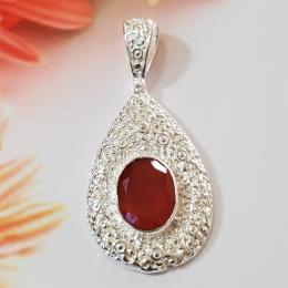 SAPLS01042 Carnelian Pendant 925 Sterling Silver