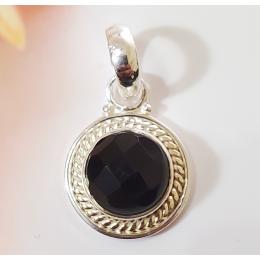 SAPLS01048 Black Onyx Pendant 925 Sterling Silver