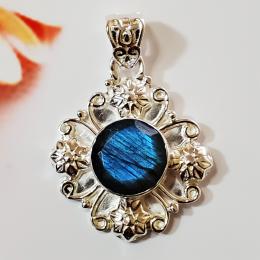 SAPLS01050 Labradorite Pendant 925 Sterling Silver