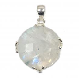 SAPLS01063 Rainbow Moonstone Pendant 925 Sterling Silver