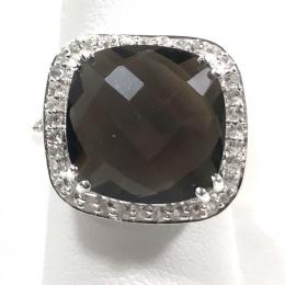 SARLS04005 Smoky Quartz Ring 925 Sterling Silver