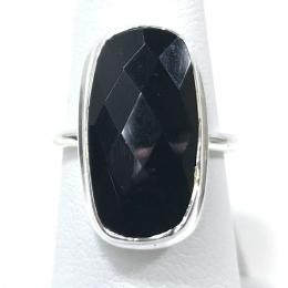 SARLS04008 Black Onyx Ring 925 Sterling Silver