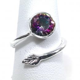 SARLS04014 Mystic Topaz Ring 925 Sterling Silver